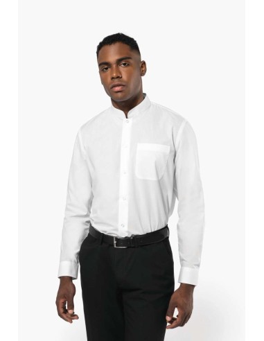 KAR-K515-MEN'S LONG-SLEEVED MANDARIN COLLAR SHIRT